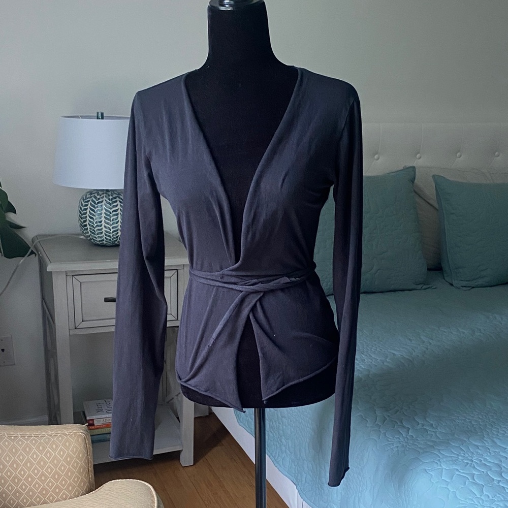 Elegant Black Wrap Top